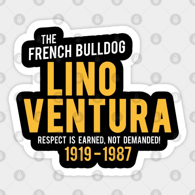 Lino Ventura: Celebrating the Iconic French Cinema Legend Sticker by Boogosh